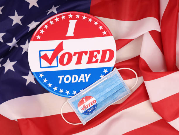 istock I voted. Election day. USA flag. 1441183789