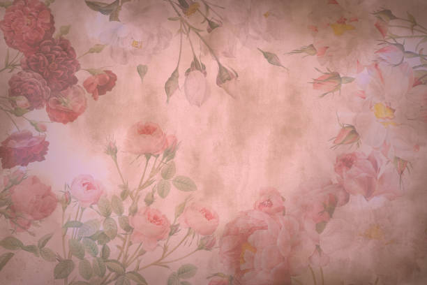 istock Decorative floral pink parchment paper for a background 1441184653