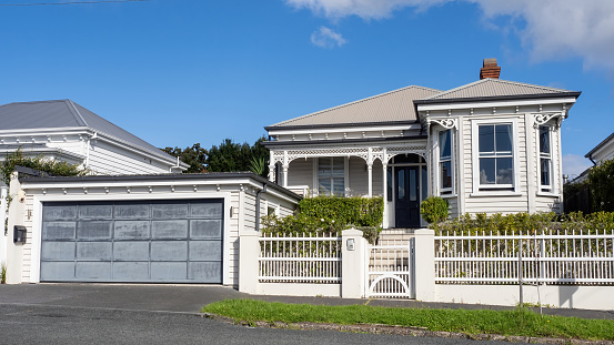 Auckland, New Zealand – April 27, 2021: Victorian villa in Ponsonby, Auckland, New Zealand