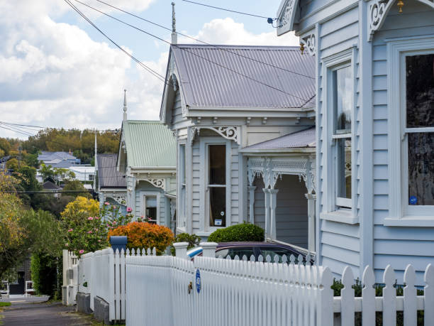 Auckland, New Zealand – April 27, 2021: Victorian villa in Ponsonby, Auckland, New Zealand