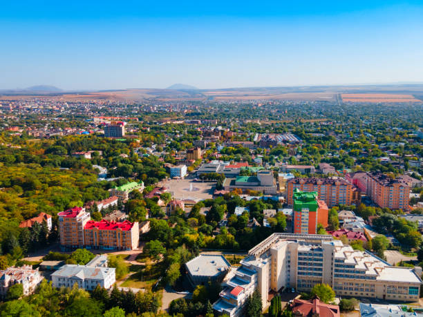 istock Yessentuki city aerial panoramic view, Russia 1441188107