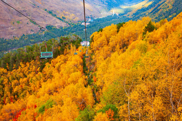 istock Cable car near Mount Elbrus, Russia 1441188384