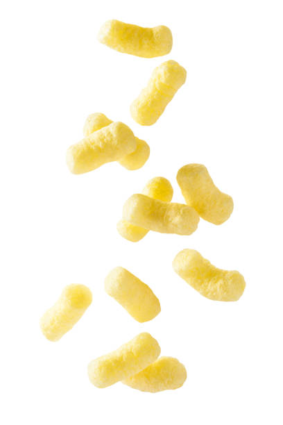 istock Falling tasty sweet corn sticks, isolated on white background. 1441188949