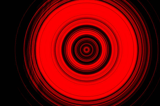 istock Illustration of abstract red circles on a black background 1441190671