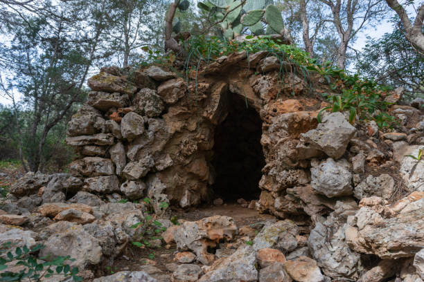 istock Archeological grotto in the forest 1441192282