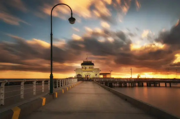 Melbourne Saint Kilda Pier at sunset
