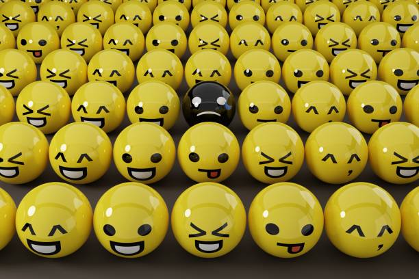 istock Set of different emoticons. Social media concept, using emoticons among internet users. 1441197766