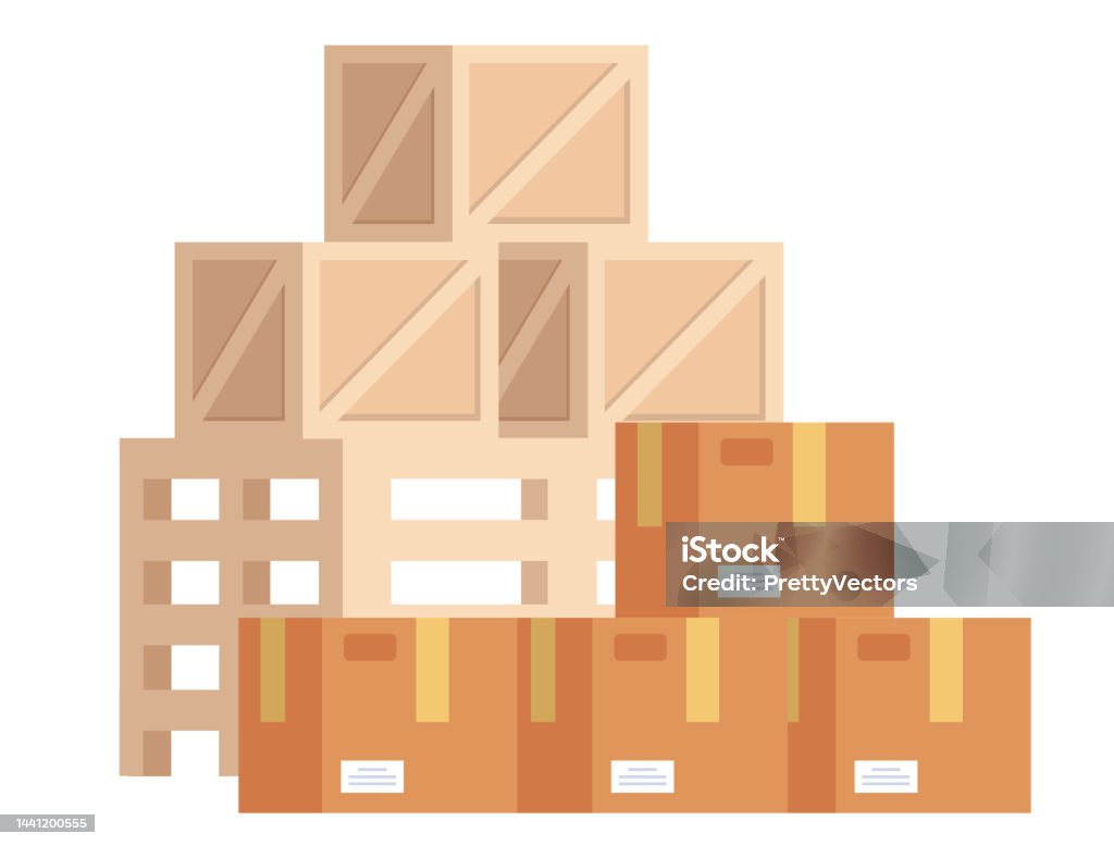 Box Pack Stack Pack Parcel Carton Delivery Abstract Concept Vector ...