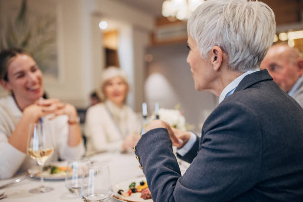 istock Business people in restaurant 1441200810