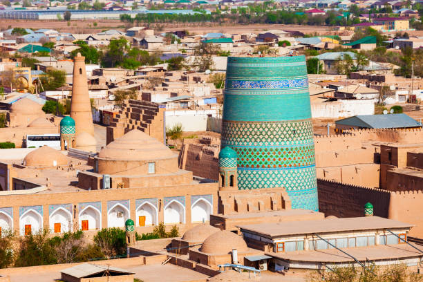istock Kalta Minor Minaret aerial view, Khiva 1441204915