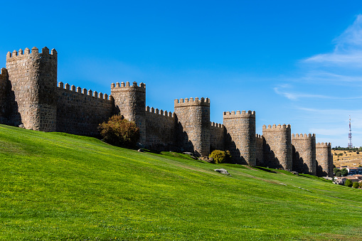 Las murallas romanas de Ávila un soleado día de verano photo