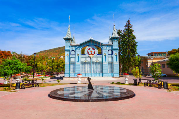 Lermontov Gallery of State Philarmonic, Pyatigorsk Pyatigorsk, Russia - September 30, 2020: Lermontov Gallery of The State Philarmonic in Pyatigorsk, a spa city in Caucasian Mineral Waters region, Stavropol Krai in Russia stavropol stavropol krai stock pictures, royalty-free photos & images