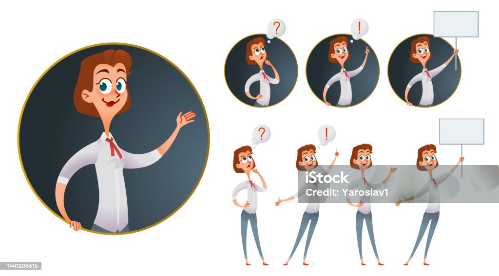 Problem In Cartoon Cartoon Woman Finds A Solution Of A Problem Stock Illustration ...