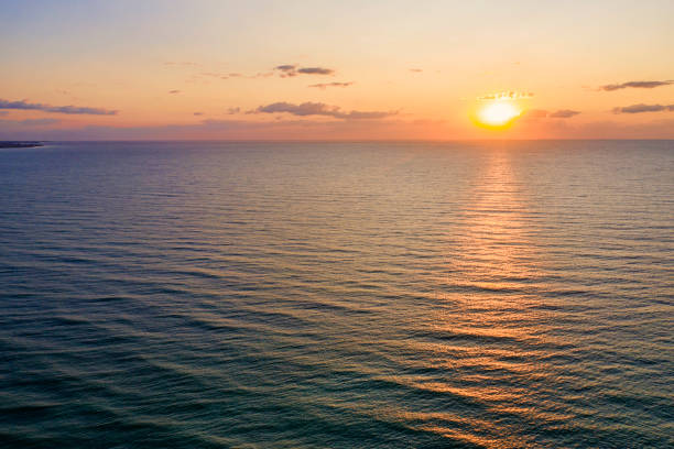istock Aerail sunrise over the sea 1441208779