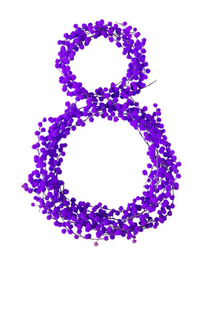 istock Purple digit eight IWD symbol. 1441209452