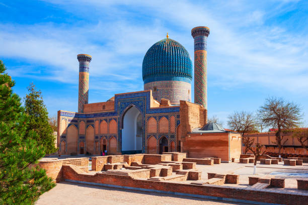 Guri Amir or Gur Emir mausoleum, Samarkand stock photo