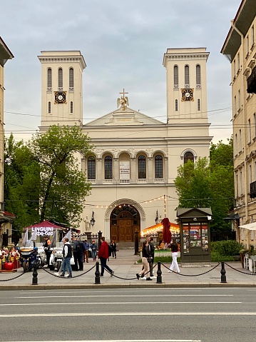 Saint Petersburg, Russia - June 02 2022: Lutheran Church of Saints Peter and Paul