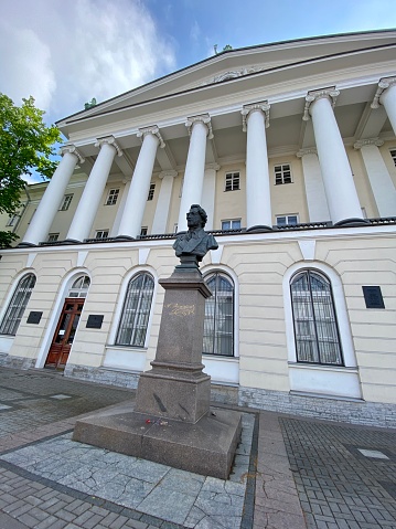 Saint Petersburg, Russia - June 04, 2022: The Pushkin House, the Institute of Russian Literature