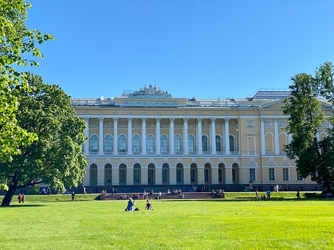 The buildings of the entrace of the summer Schönbrunn palace in Vienna, Austria.