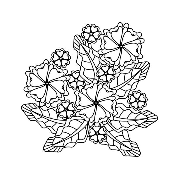 Ilustración de Dibujo De Libro Floral Para Colorear Flores Estilizadas Con Hojas y más Vectores Libres de Derechos de Abstracto - iStock Ilustración de Dibujo De Libro Floral Para Colorear Flores Estilizadas Con Hojas y más Vectores Libres de Derechos de Abstracto - iStock