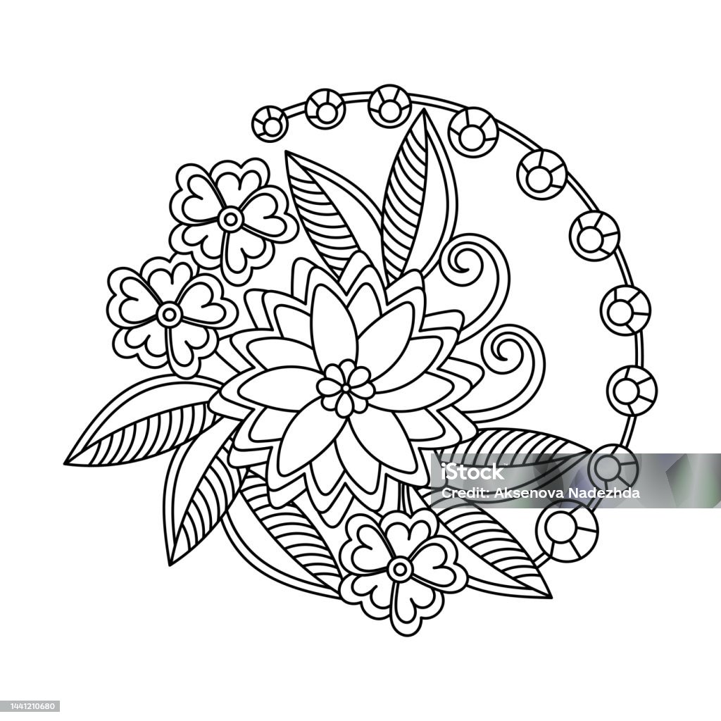 Ilustración de Dibujo De Libro Floral Para Colorear Flores Estilizadas Con Hojas y más Vectores Libres de Derechos de Abstracto - iStock Ilustración de Dibujo De Libro Floral Para Colorear Flores Estilizadas Con Hojas y más Vectores Libres de Derechos de Abstracto - iStock