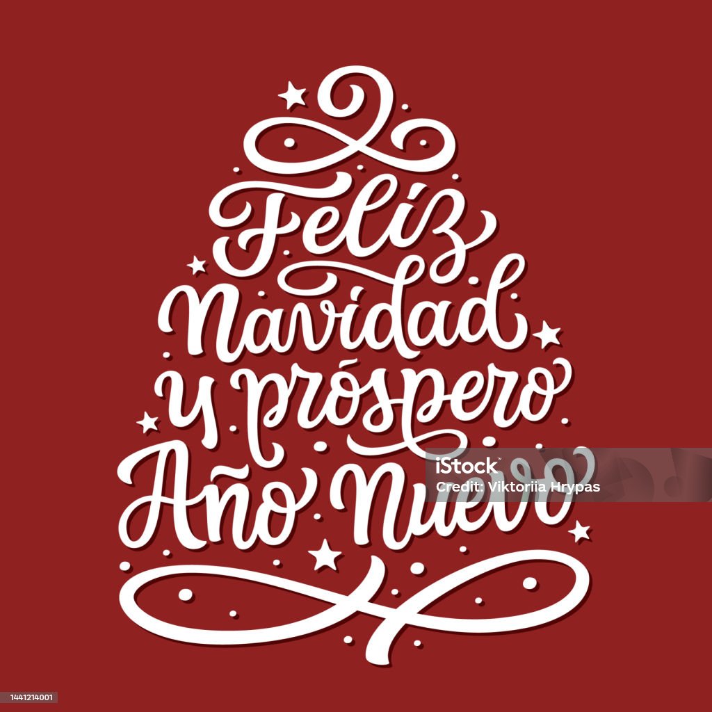 Merry Christmas And Happy New Year In Spanish Stock Illustration merry-christmas-and-happy-new-year-in-spanish-stock-illustration