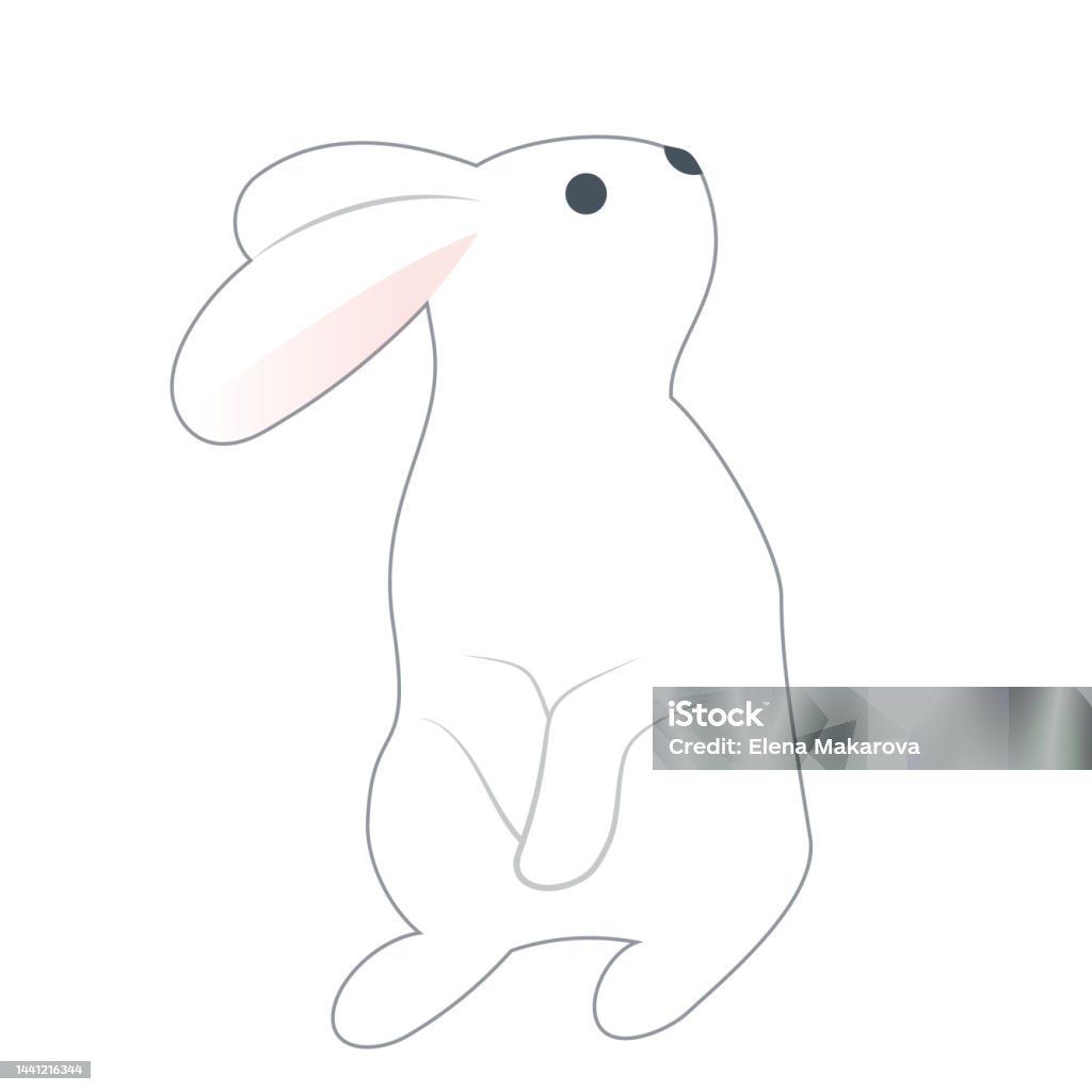 Vector Image White Rabbit The White Rabbit A Design Element Vector Clipart Stock Illustration ...