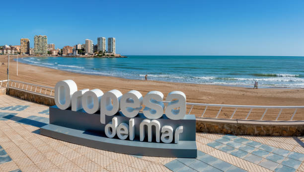 istock Oropesa del Mar Signage with beach in the background 1441217011