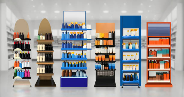 istock Sun cream on shelf at Grocery Store 1441218996