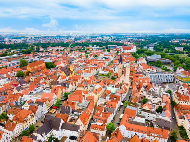 istock Ingolstadt old town aerial panoramic view 1441221422