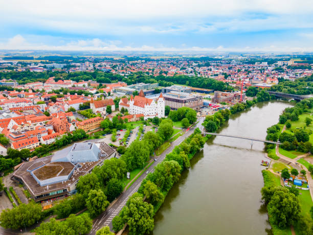 istock Ingolstadt old town aerial panoramic view 1441221423