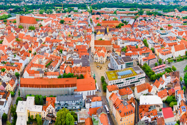 istock Ingolstadt old town aerial panoramic view 1441221430