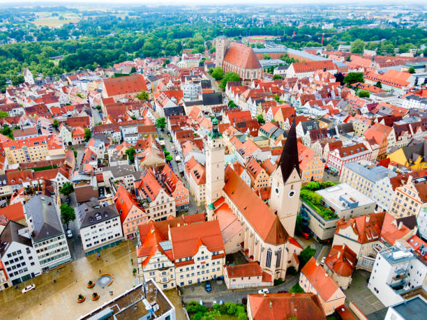 istock Ingolstadt old town aerial panoramic view 1441221442