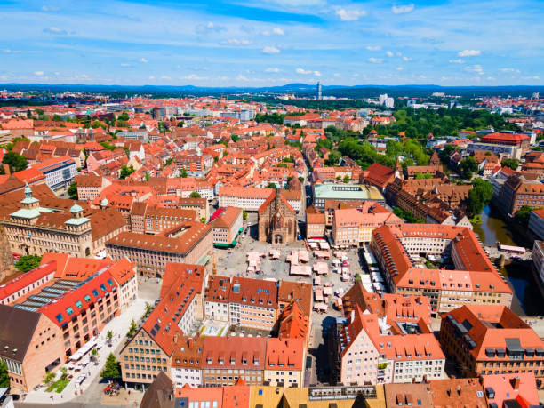 istock Nuremberg old town aerial panoramic view 1441221529