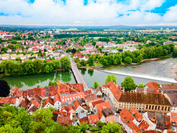 istock Landsberg am Lech aerial panoramic view 1441221576