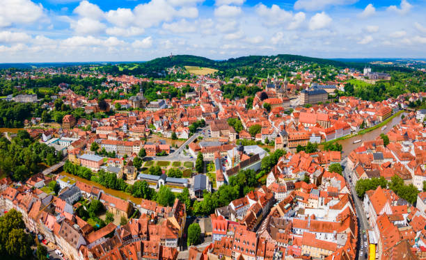 istock Bamberg old town aerial panoramic view 1441221595