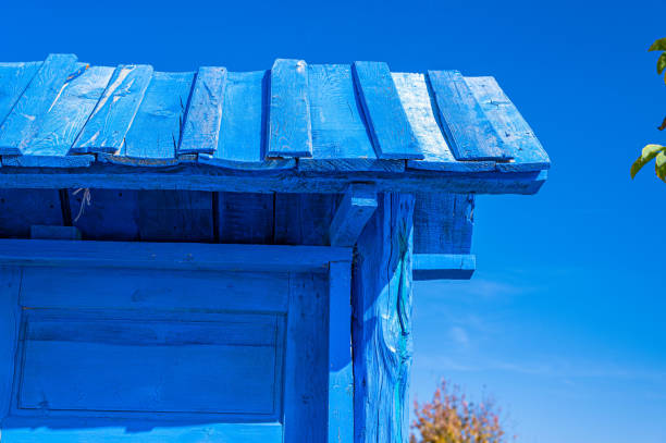 Free Stock Photo of Blue Building With Wooden Door | Download Free ...