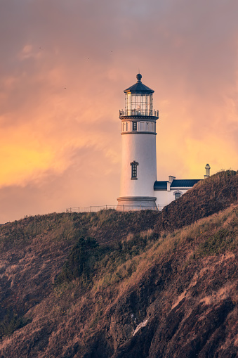 North Light House Cape Disappointment Sunset