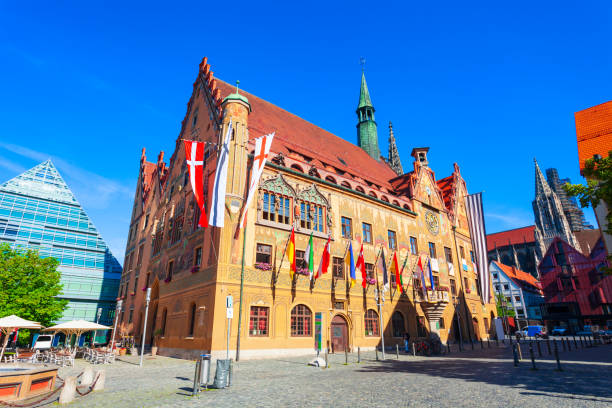 Ulmer Rathaus or Ulm Town Hall is located in Ulm old town, Germany