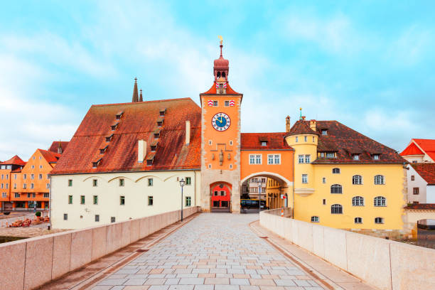 istock Bridge Tower or Brueckturm in Regensburg 1441225044