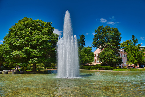 Fountain in Stefan cel Mare Park in downtown Chisinau Moldova