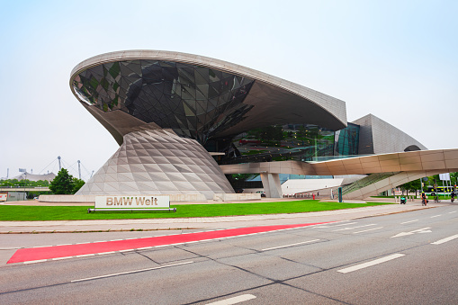 Munich, Germany - July 08, 2021: BMW Welt is a combined exhibition, showroom, adventure museum, and event venue located in Munich city, Germany