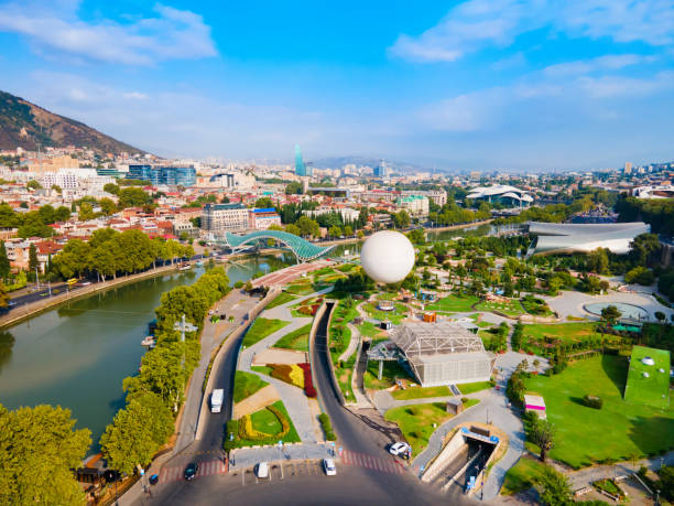 istock Tbilisi old town aerial panoramic view 1441231152