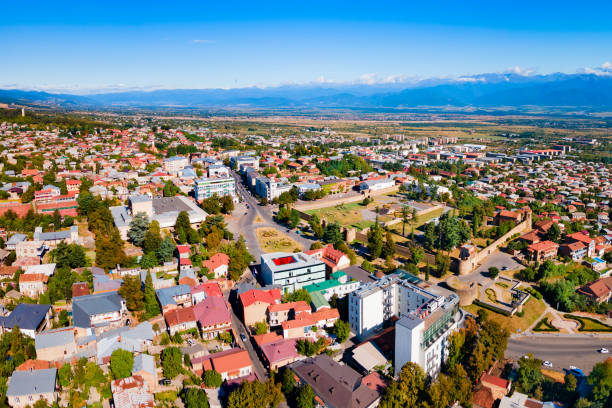 istock Telavi old town aerial panoramic view 1441231232