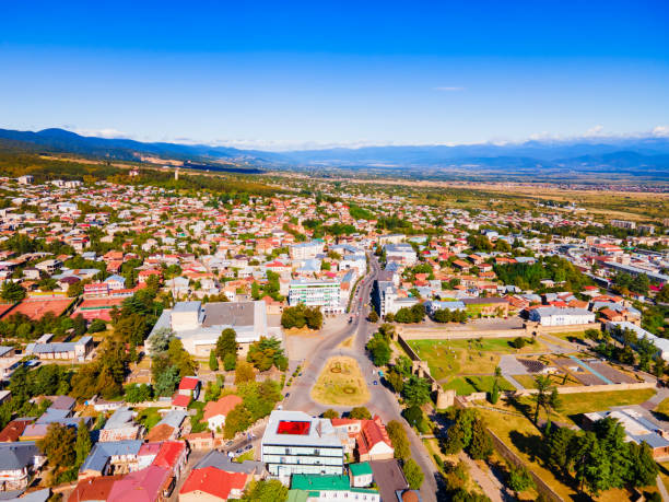 istock Telavi old town aerial panoramic view 1441231247
