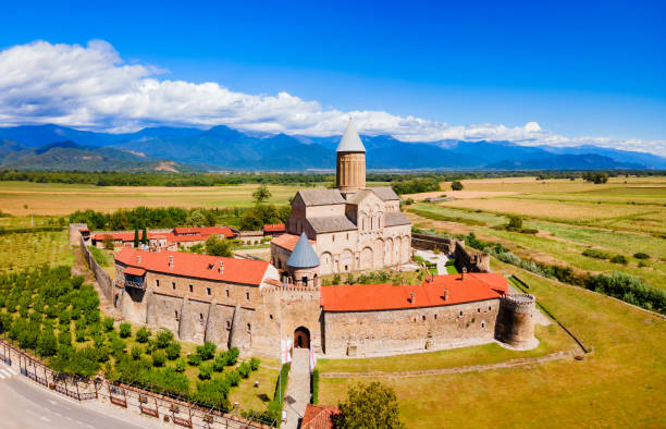 istock Alaverdi Monastery aerial panoramic view in Kakheti, Georgia 1441231264