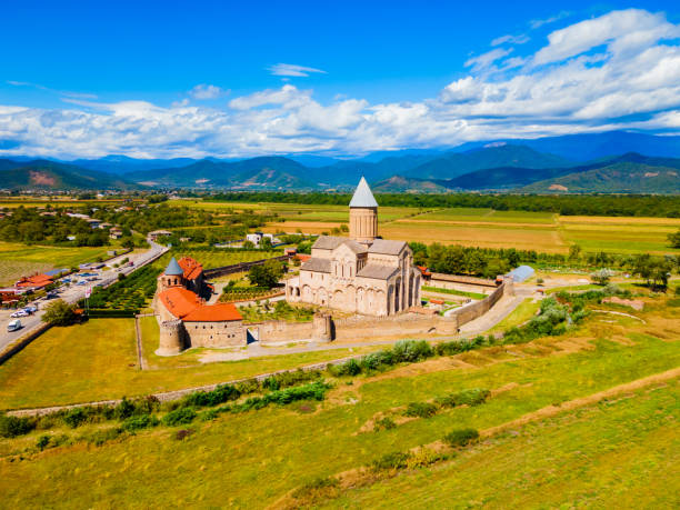 istock Alaverdi Monastery aerial panoramic view in Kakheti, Georgia 1441231308