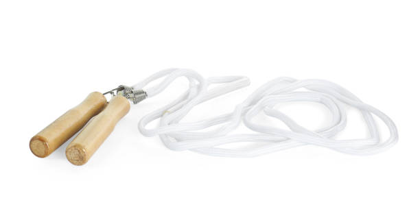 istock Skipping rope on white background. Sports equipment 1441238408
