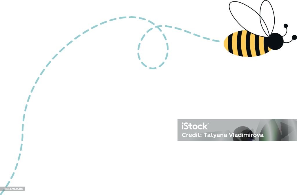Vector Flying Bee Stock Illustration - Download Image Now - Agriculture ...