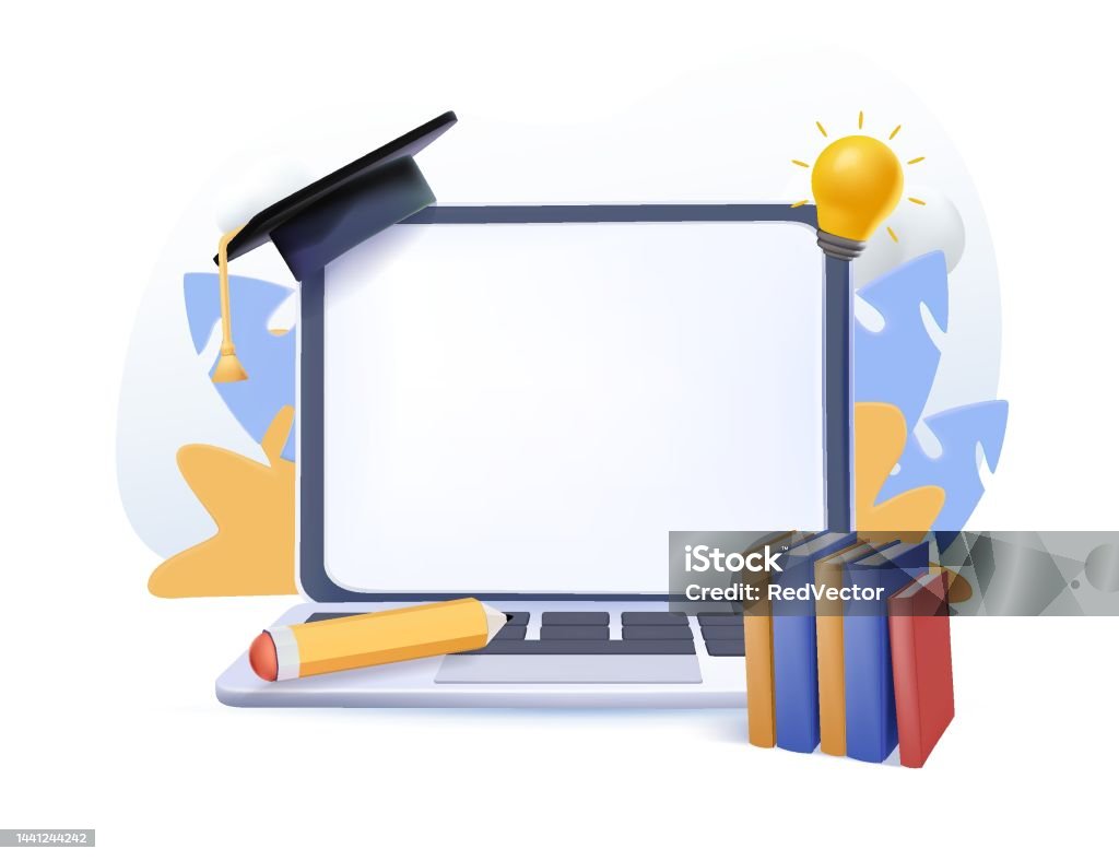 Hình Minh Họa 3d Elearning Giáo Dục Trực Tuyến Học Tập Trên Toàn ...